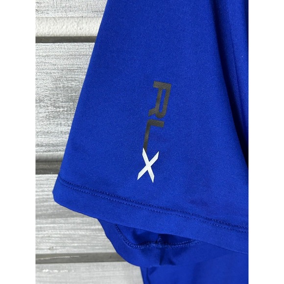 Ralph Lauren RLX Solid Blue Short Sleeve Golf Polo Shirt Mens XL - Picture 5 of 8